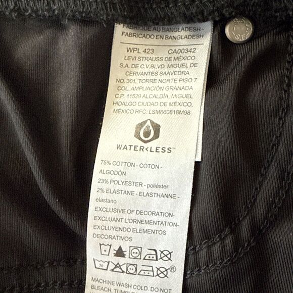 Signature By Levi Strauss Womens Black 14 W32 Shaping Pull-On Super Skinny Jeans - Picture 6 of 12